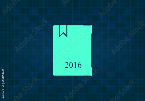 vector illustration on blue background