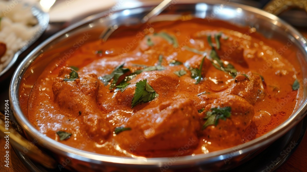 Butter chicken and mint chutney murgh makhani Butter chicken and mint chutney murgh makhani