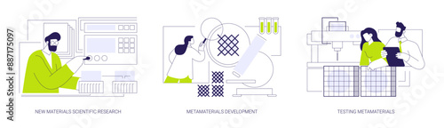Materials scientist abstract concept vector illustrations.