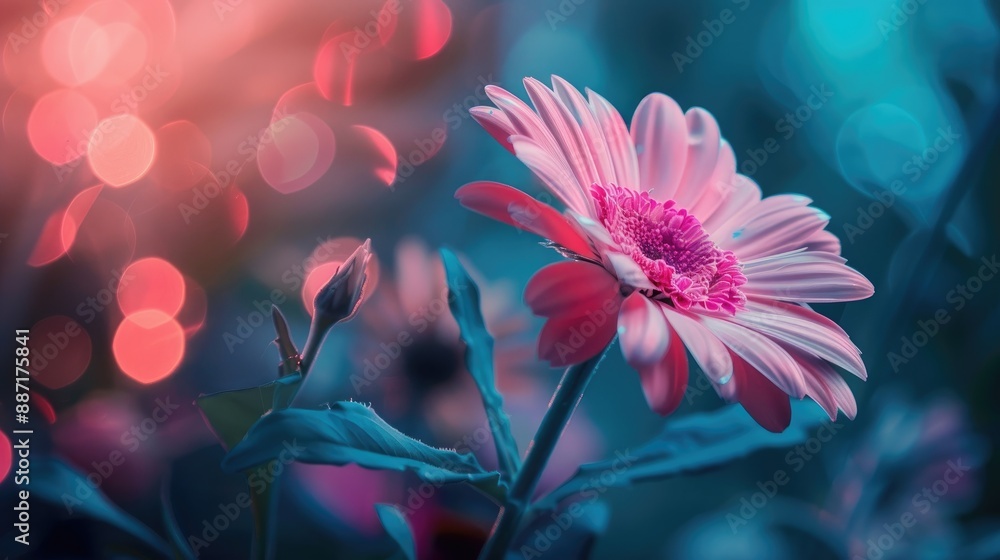 Aesthetic flower in blurred background Aesthetic flower in blurred background