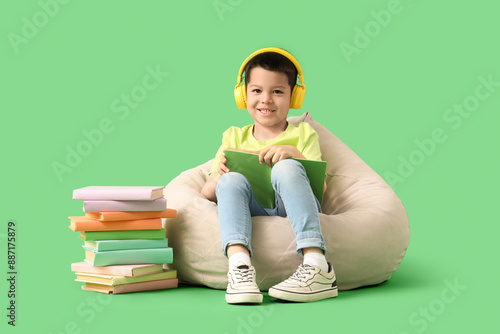 Cute little Asian boy in he...