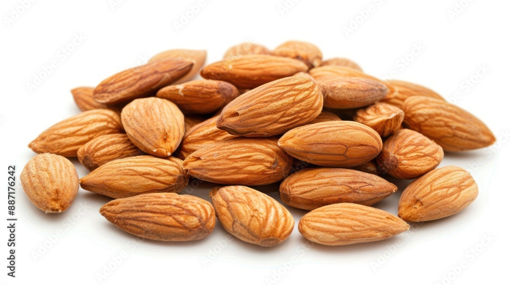Almonds on white background Almonds on white background