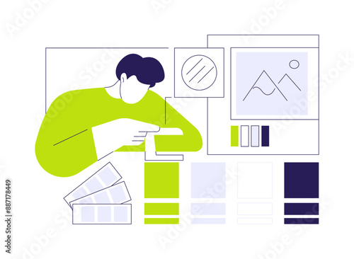 Pre-press printing abstract concept vector illustration.