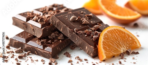 Dark Chocolate Bars with Orange Slices
