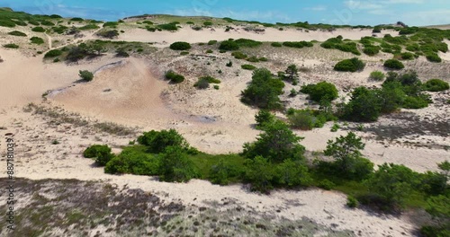 Aerial Video Provincetown Cape Cod Sand Dunes  photo