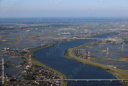 Φωτογραφία Tone river, it is regarded as one of three greatest river and second longest riv