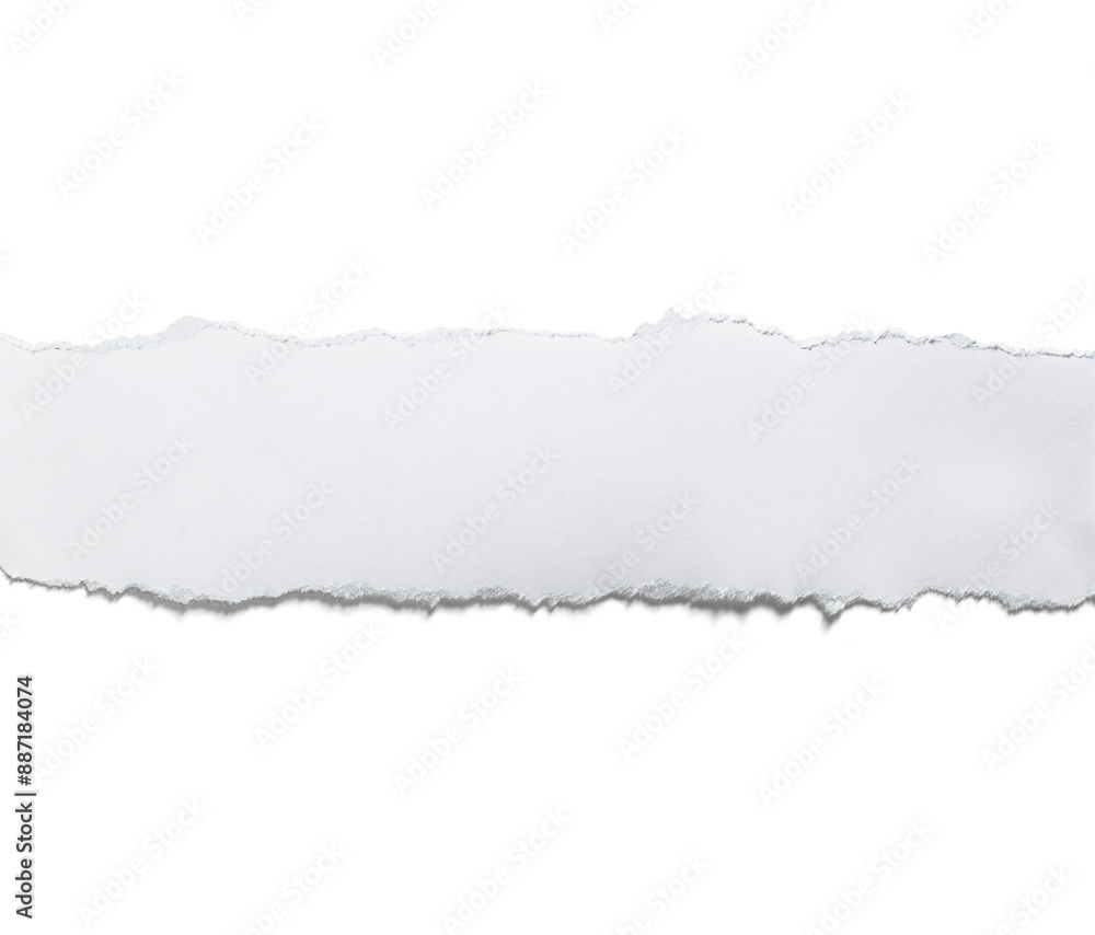 White Torn paper piece isolated on background ripped Vector illustration