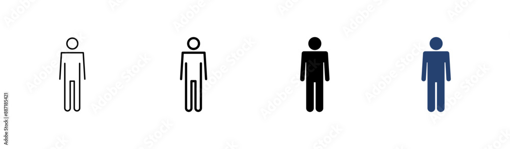Man icon set. male icon vector. human symbol Man icon set. male icon vector. human symbol