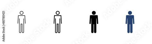 Man icon set. male icon vector. human symbol