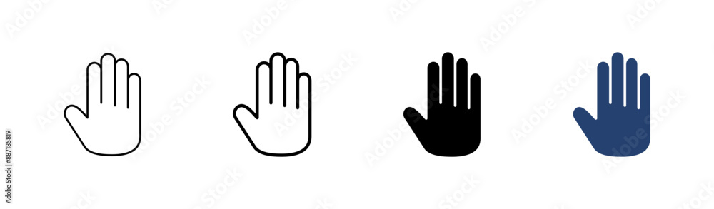 Hand icon set. hand vector icon, palm,click Hand icon set. hand vector icon, palm,click