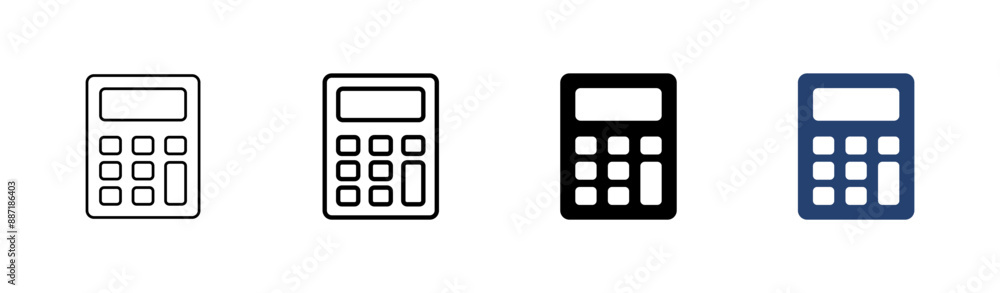 Calculator icon set. Accounting calculator icon. calculator vector Calculator icon set. Accounting calculator icon. calculator vector
