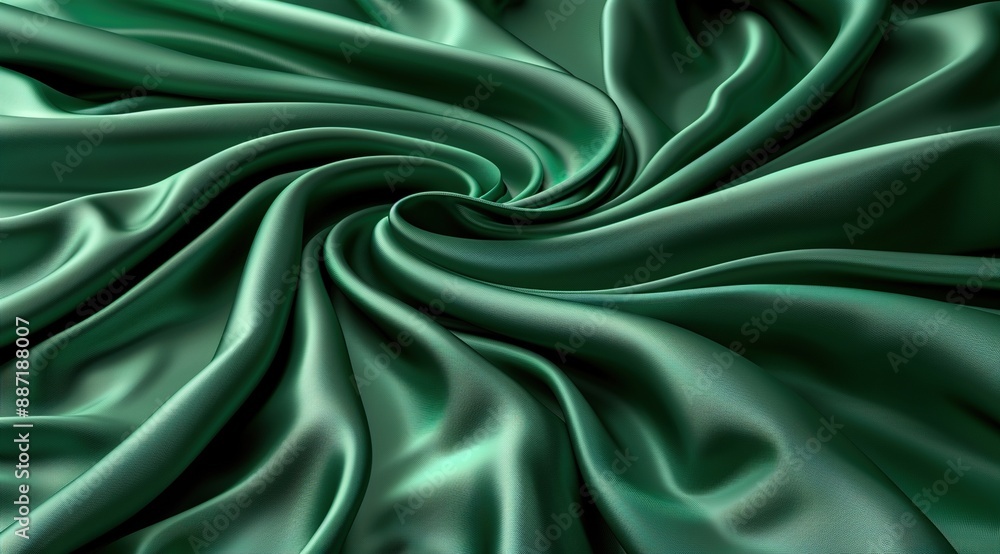 Fototapeta premium green silk fabric