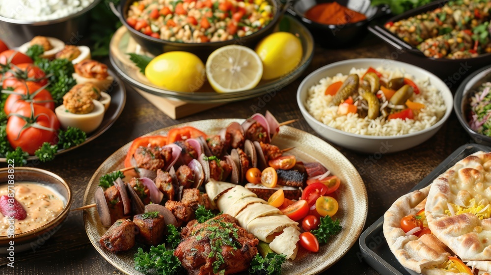 Assortment of popular global dishes and starters Assortment of popular global dishes and starters
