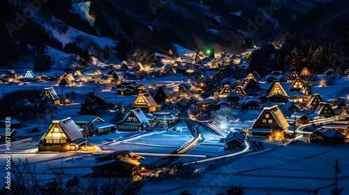 Winter in Shirakawago village - World Heritage Site