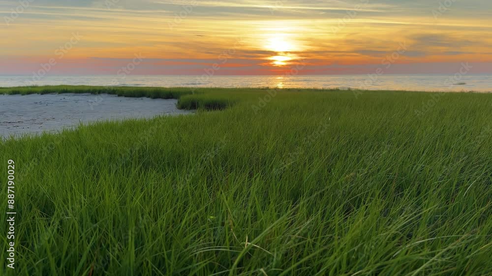 Skaket Beach Cape Cod Vibrant Sunset in Summer Skaket Beach Cape Cod Vibrant Sunset in Summer
