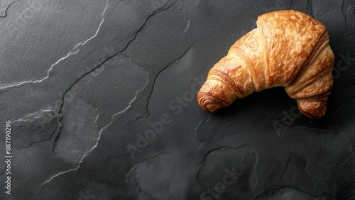 Croissants on a black background