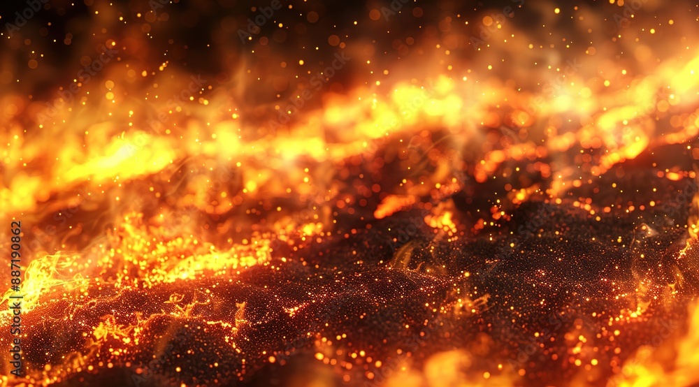 fire in the fireplace