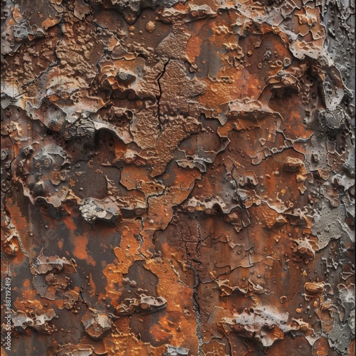 Wallpaper Mural A close up of a rusty metal surface weathered and dirty in brown and red color. Torontodigital.ca