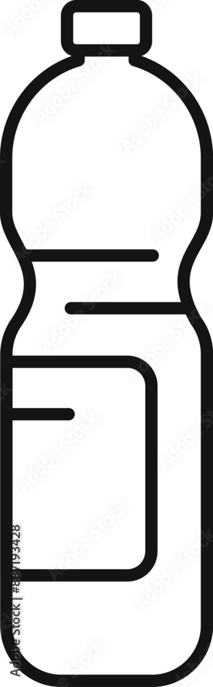Big bottle of water with a blank label is standing on a white background Big bottle of water with a blank label is standing on a white background