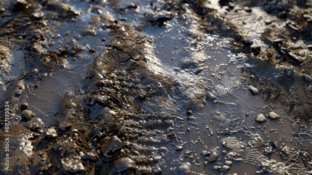 Detailed Dark Brown Wet Mud Texture with Natural Pattern, Perfect for Nature and Outdoor Themed Designs, Backgrounds, and 3D Texturing Projects Detailed Dark Brown Wet Mud Texture with Natural Pattern, Perfect for Nature and Outdoor Themed Designs, Backgrounds, and 3D Texturing Projects