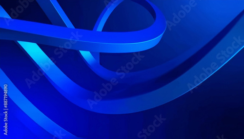 abstract geometric 3d background, blue 3d render