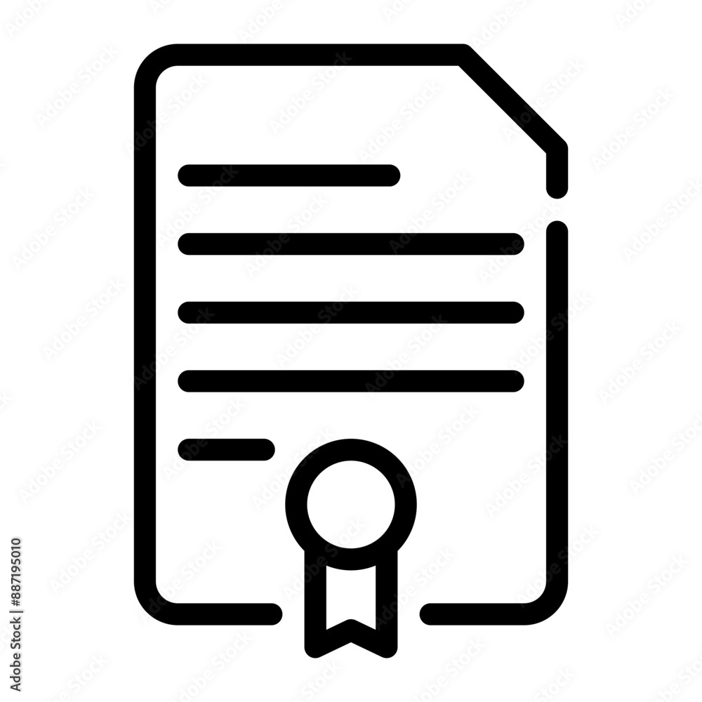certificate line icon certificate line icon