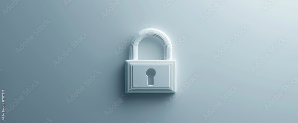 Abstract business smart lock, no text, copy space, soft natural lighting Abstract business smart lock, no text, copy space, soft natural lighting