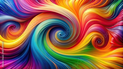 Colorful swirls of vibrant abstract art perfect for wallpaper or background design, dynamic, colorful, swirls, abstract