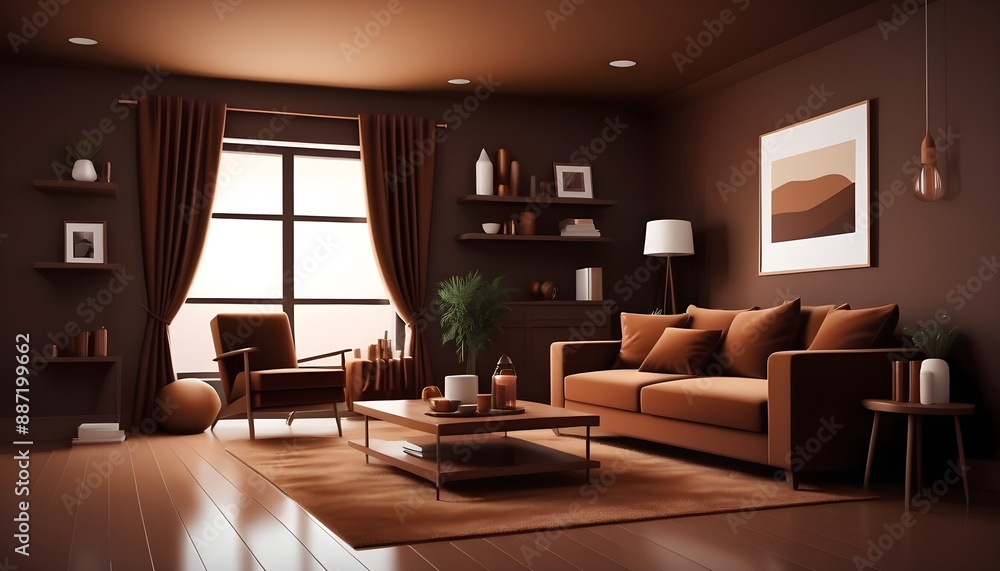 Fototapeta premium Brown Background Texture Backdrop Light Dark Chocolate Reddish Plain Clear Vintage Caramel Warm Wood