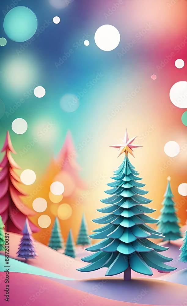 christmas tree with snow christmas tree with snow