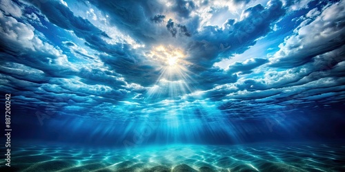 View of the sky from underwater, underwater, sky, water, nature, reflection, tranquility, peaceful, serene, beauty, blue