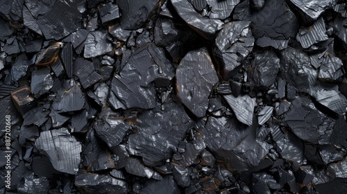 Wallpaper Mural Closeup of Dark Black Coal Surface Texture for Industrial and Environmental Design Torontodigital.ca