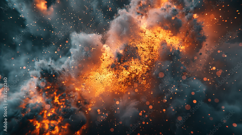 Realistic dust with explosion effect Realistic dust with explosion effect