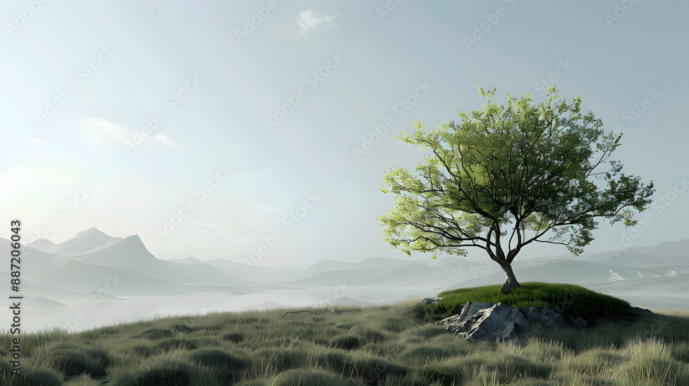 Obraz premium Minimalist realistic setup