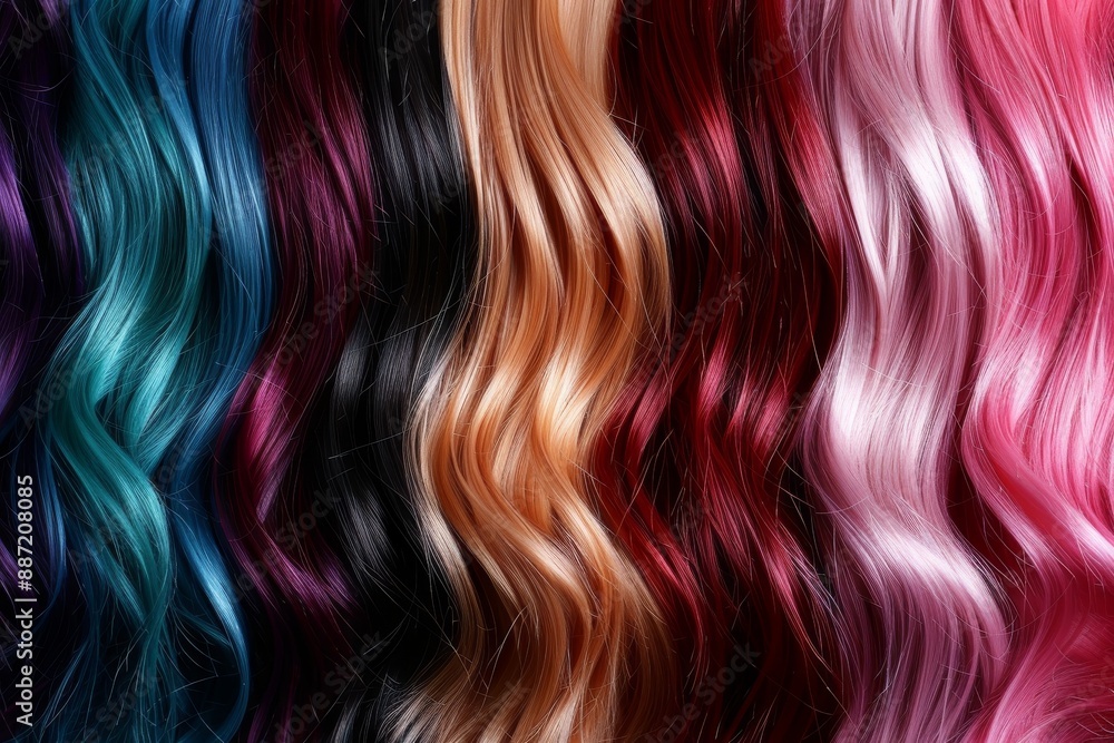 Shiny, natural hair extensions in various colors Shiny, natural hair extensions in various colors