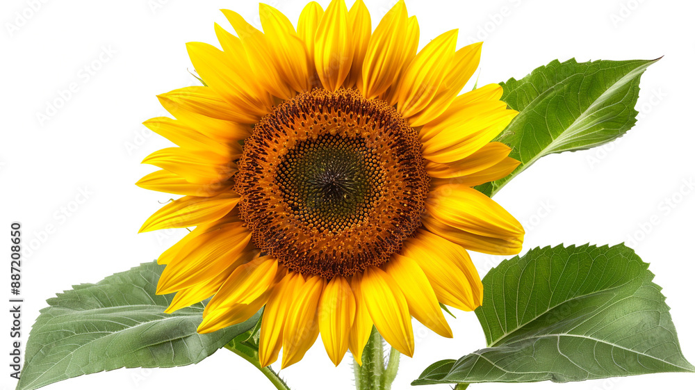 Fototapeta premium Sunflower isolated on white background. PNG format isolated on transparent background.