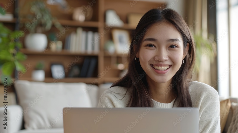 Happy young women working remotely from home with virtual video team meeting calls, remote working and flexible cultural ideas