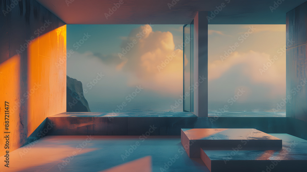Fototapeta premium Minimalist realistic setup