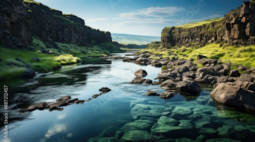 beautiful nature landscape panoramic photo