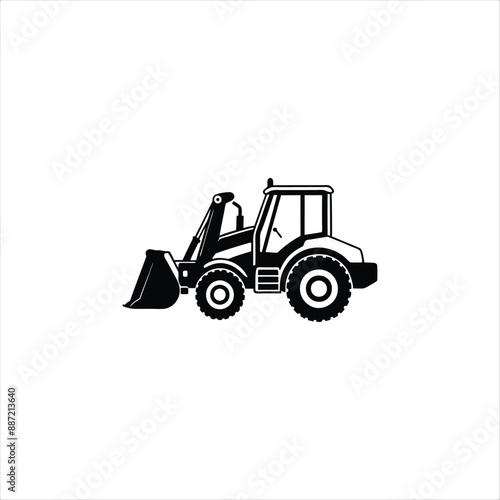 tractor isolated on white background tractor, construction, bulldozer, equipment, truck, machine, loader, machinery, isolated, toy, vehicle, industry, excavator, heavy, wheel, yellow, industrial, whit
