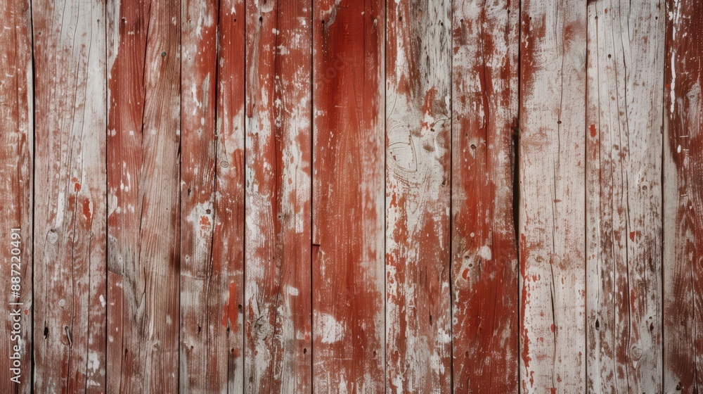 Weathered Red and White Wooden Planks Background with Rustic and Vintage Texture Weathered Red and White Wooden Planks Background with Rustic and Vintage Texture