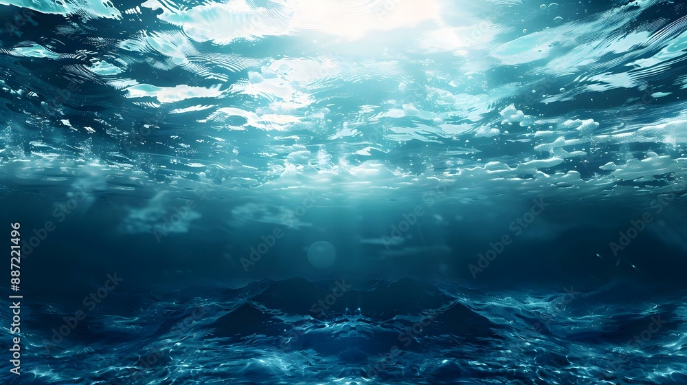 Fototapeta premium Empty underwater background