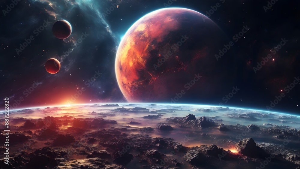 View from the Atmosphere of an Alien Planet View from the Atmosphere of an Alien Planet