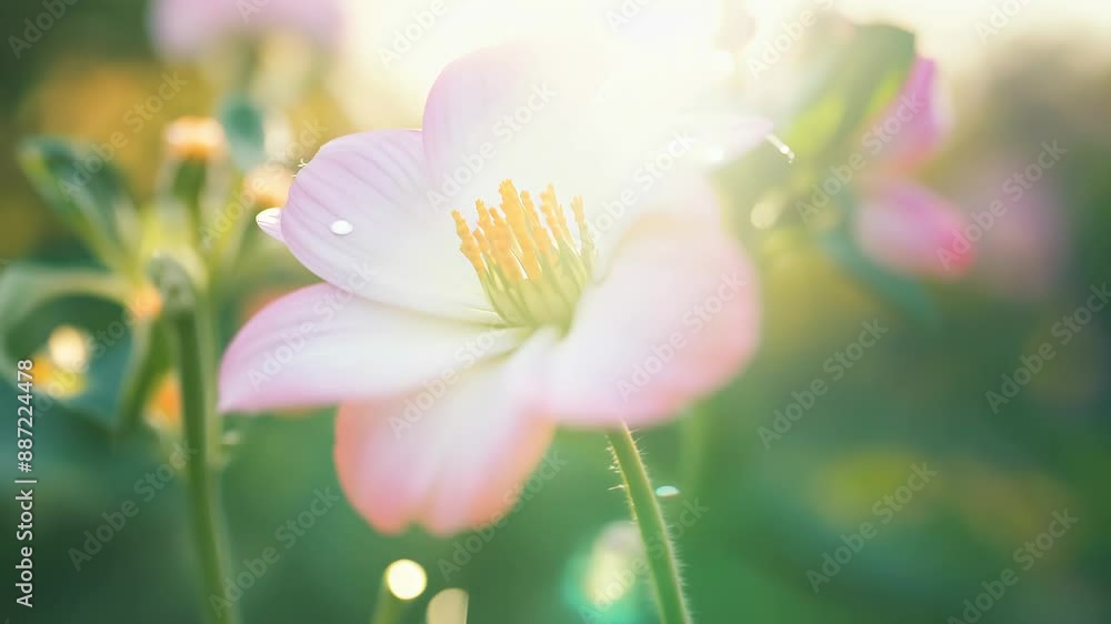 Serene Pink Cosmos Flower in Sunlight Serene Pink Cosmos Flower in Sunlight