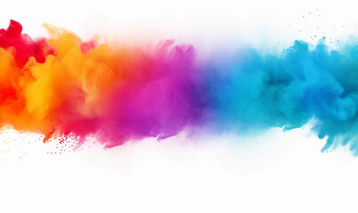 frame border with copy space of colorful rainbow