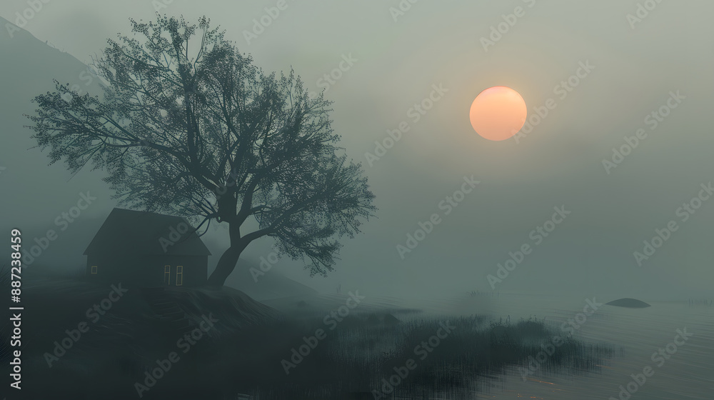 Fototapeta premium Minimalist realistic setup