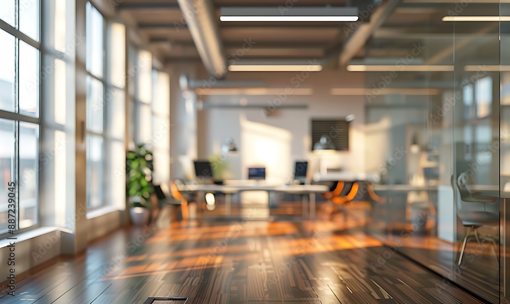 Obraz premium Abstract blurred office interior room.