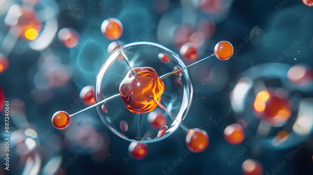Illustration of atomic models used in research Illustration of atomic models used in research