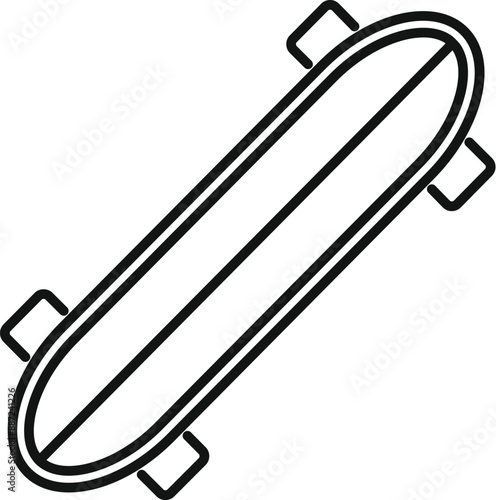 This simple longboard icon represents the concept of riding and having fun