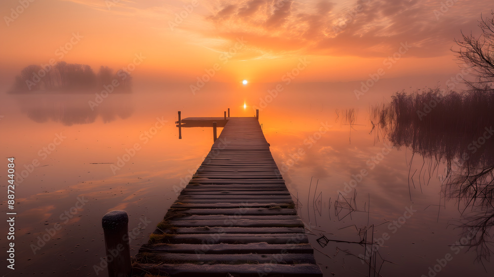 Fototapeta premium Sunset Over Pier